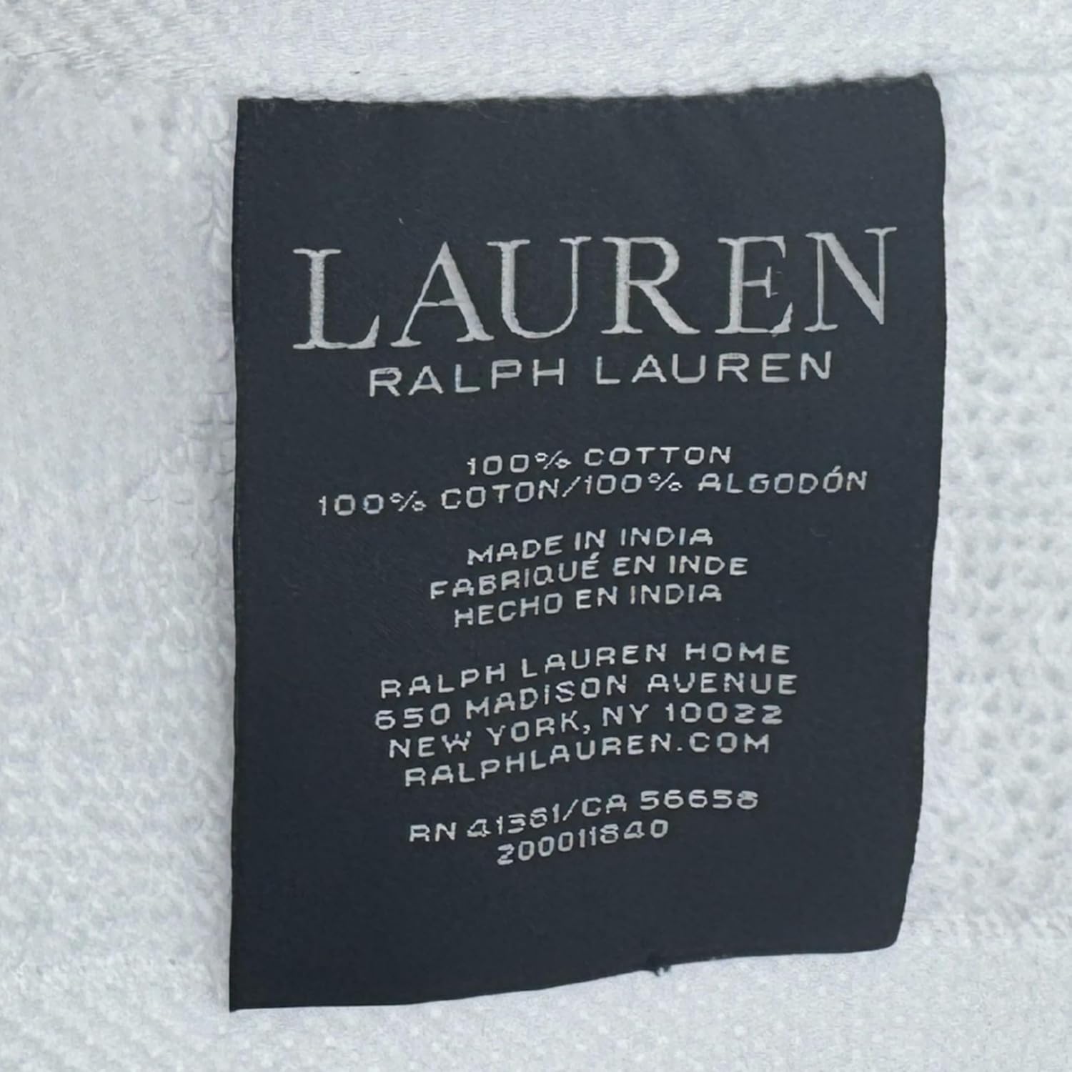 Lauren Ralph Lauren Westcott Washcloth Sailcloth White