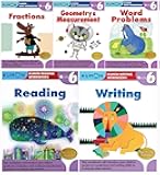 Kumon Workbooks Grade 6 Complete Set (5 Books) - Fractions, Geometry&Measurement, Word Problems, Reading, Writing