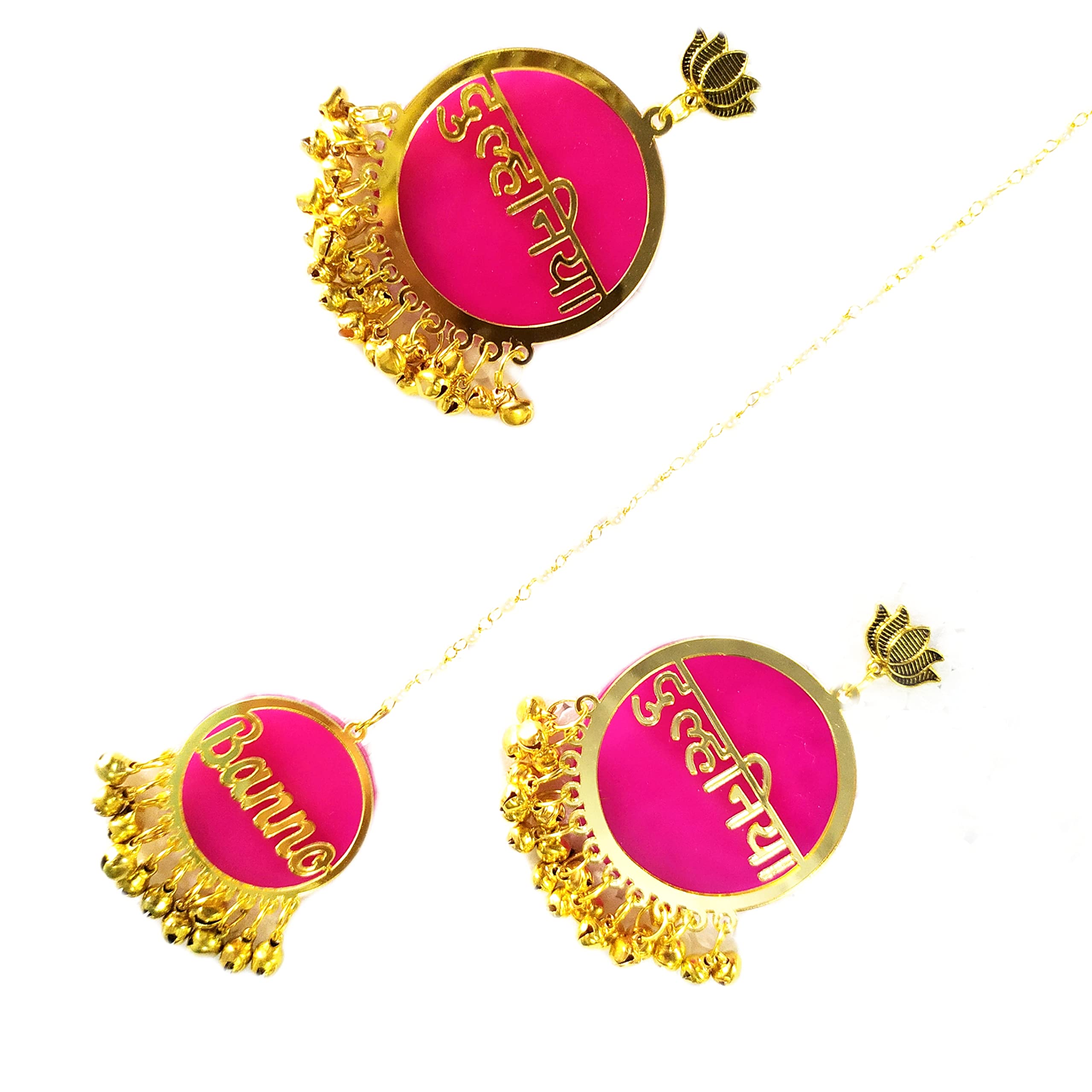 RN Collection Acrylic Dulhaniya Earrings with Tika For Women & Girls. (Pink & Gold) (B09RJ7KTTK) Amazon Price History, Amazon Price Tracker