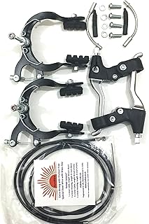 eRadius Complete Mountain Bicycle Caliper Brake Set Cables Alloy Lever Set BMX MTB Bikes Old School Caliper