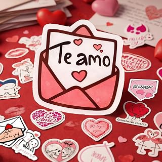 Spanish love stickers for Valentine cards and gifts