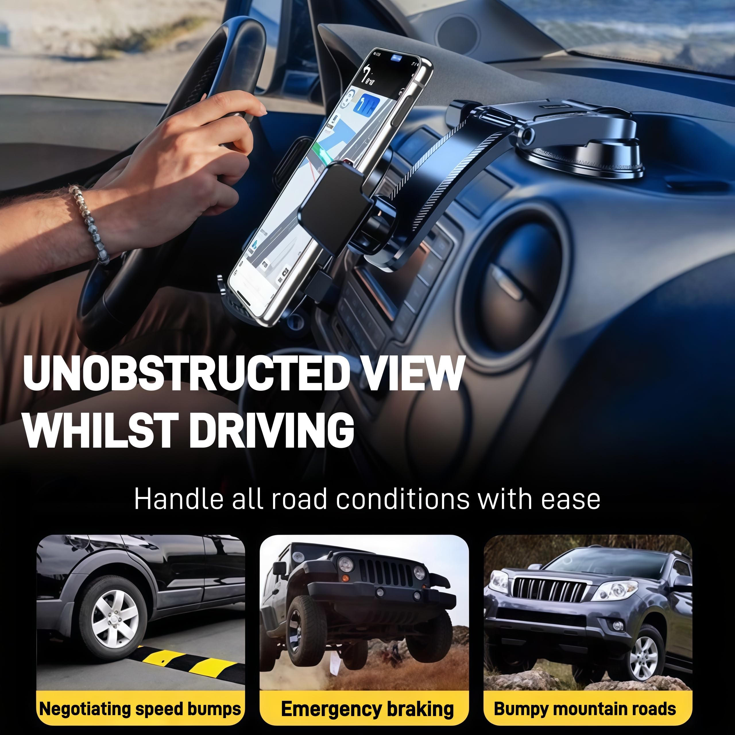 Porta Cellulare Auto per Smart #5,Porta Cellulare Auto Ventosa,Supporto Telefono Auto per Cruscott Parabrezza,Rotazione a 360 Gradi e Rilascio Rapido