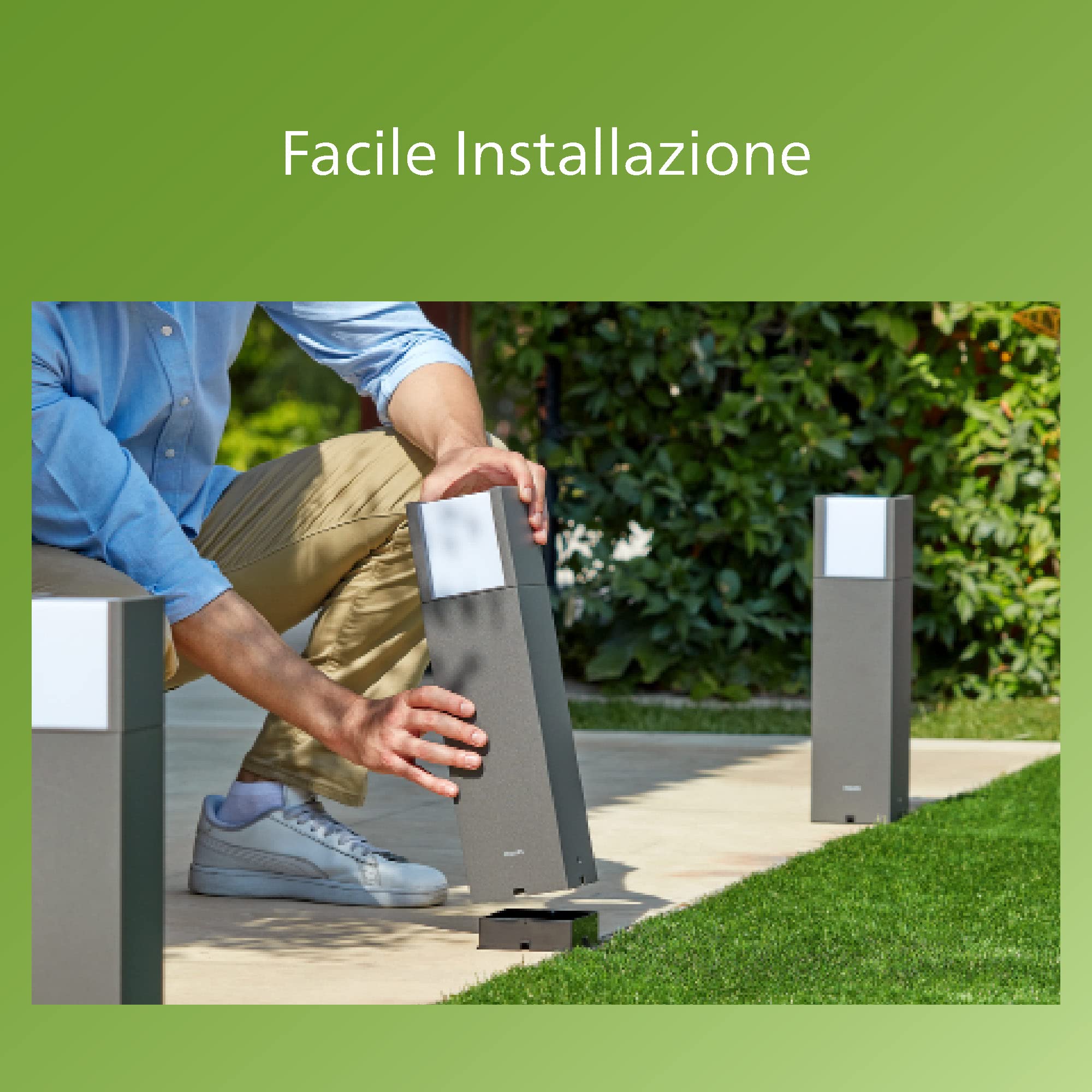 Philips borne extérieure LED basse tension Garden Link, 24W, IP44, éclairage blanc chaud 2700K, anthracite