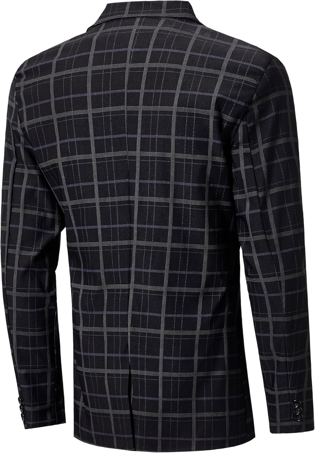 NOVOCCT Men's Plaid Slim Fit Blazer Jacket, Lightweight 2-Button Casual Sport Coat, Formal & Everyday Blazer for Men - Image 2