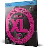 D'Addario EXL165 Nickel Wound Bass Guitar Strings - Custom Light 45-105, Long Scale