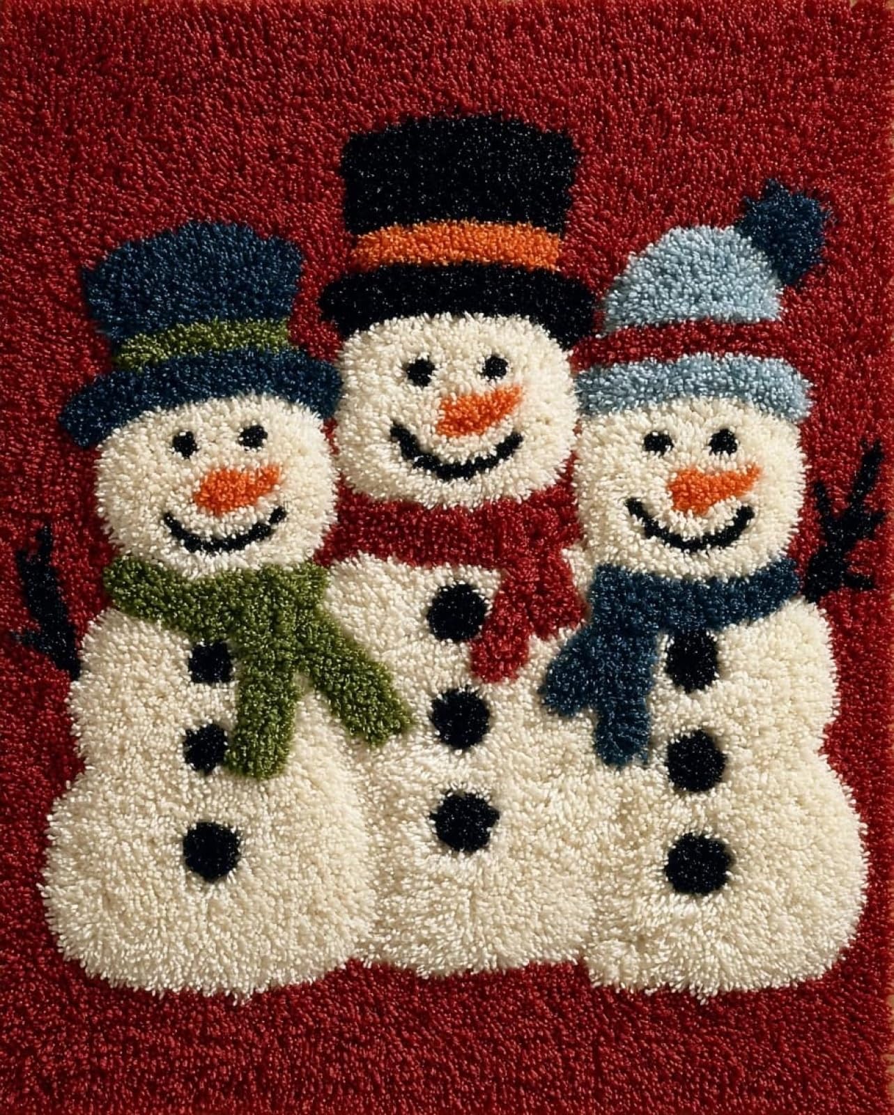 Wallphantom Three Penguins Latch Hook Rug Kit For Adults,