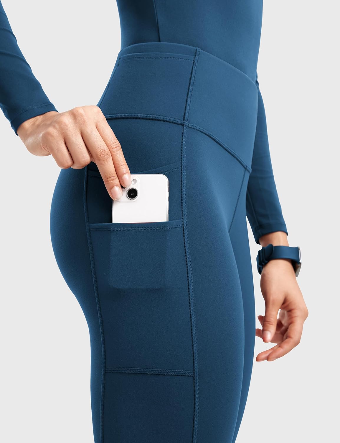 Womens High Waisted Medical Flare Scrub Pants 31" - 7 Pockets Wide Leg Bootcut Yoga Scrub Leggings Work Pants - Image 3