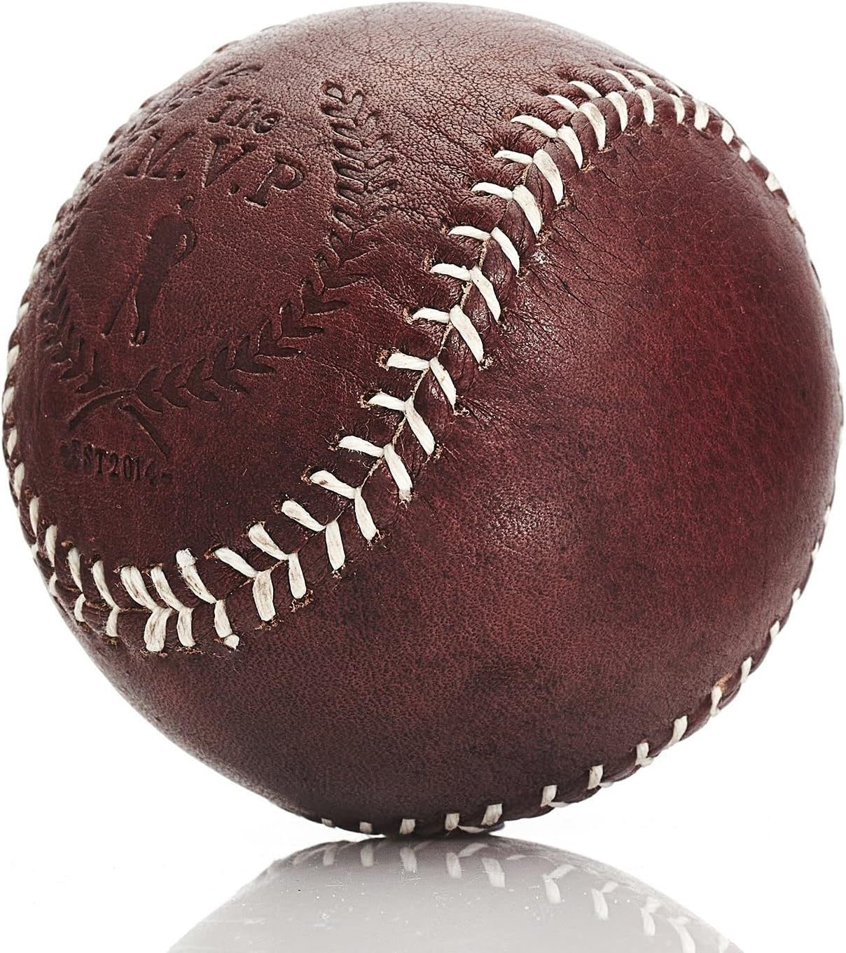 Modest Vintage Player Retro Heritage Brown Leather Baseball, White Stich