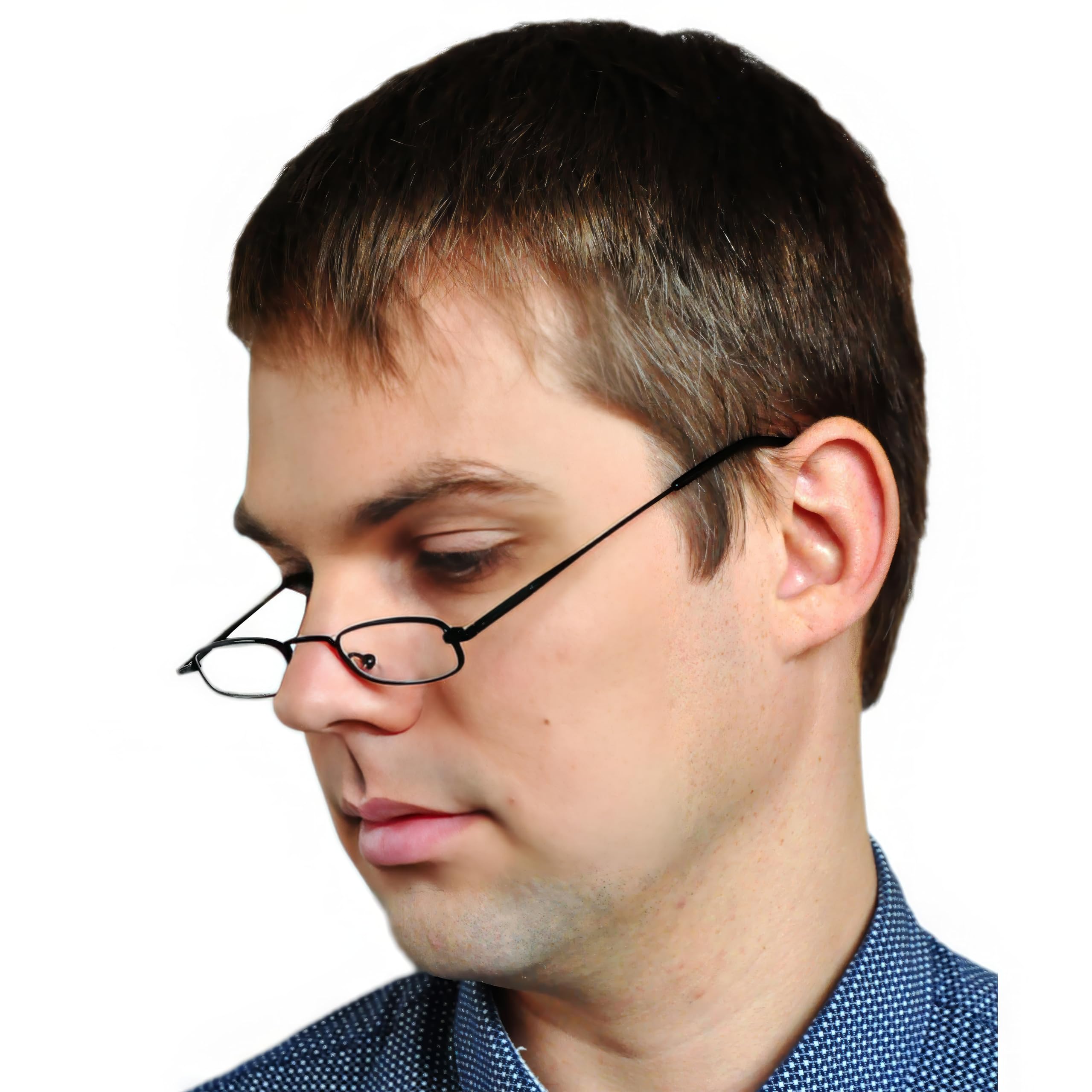 Wąskie metalowe mini okulary do czytania, rama ze stali nierdzewnej, z aluminiowym etui na okulary, pomoc w czytaniu, płaskie, damskie i męskie