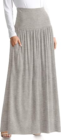 Simlu Maxi Skirts for Women Ankle Length Skirt Casual Long Skirt High Waisted Maxi Skirt Reg and Plus Size Skirt Long Skirt