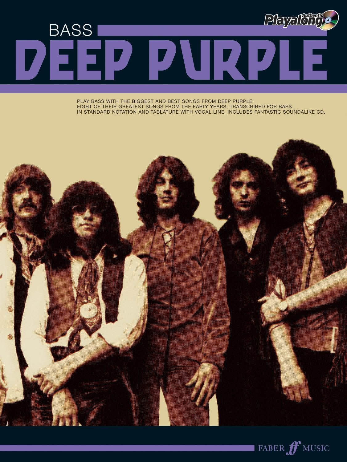 Deep Purple Authentic Bass Playalong: Bass Guitar Songbook (Authentic Playalong)
