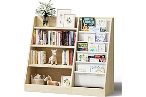 4 Tier Children's Wooden Bookshelf: A Sturdy and Colorful Bookcase for Kids
