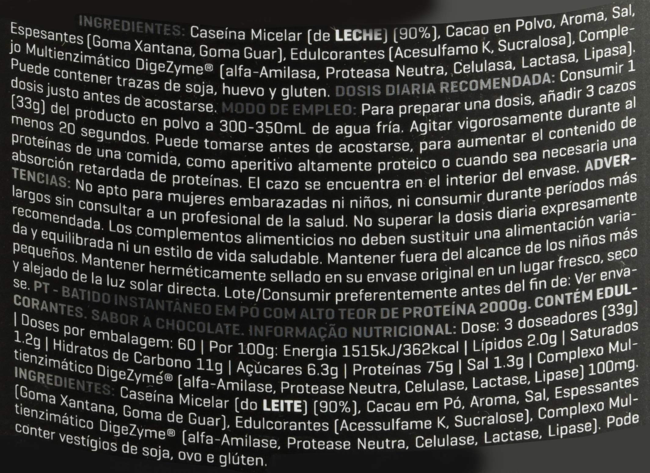 Prozis Xtreme Casein SS 2000 g Chocolat