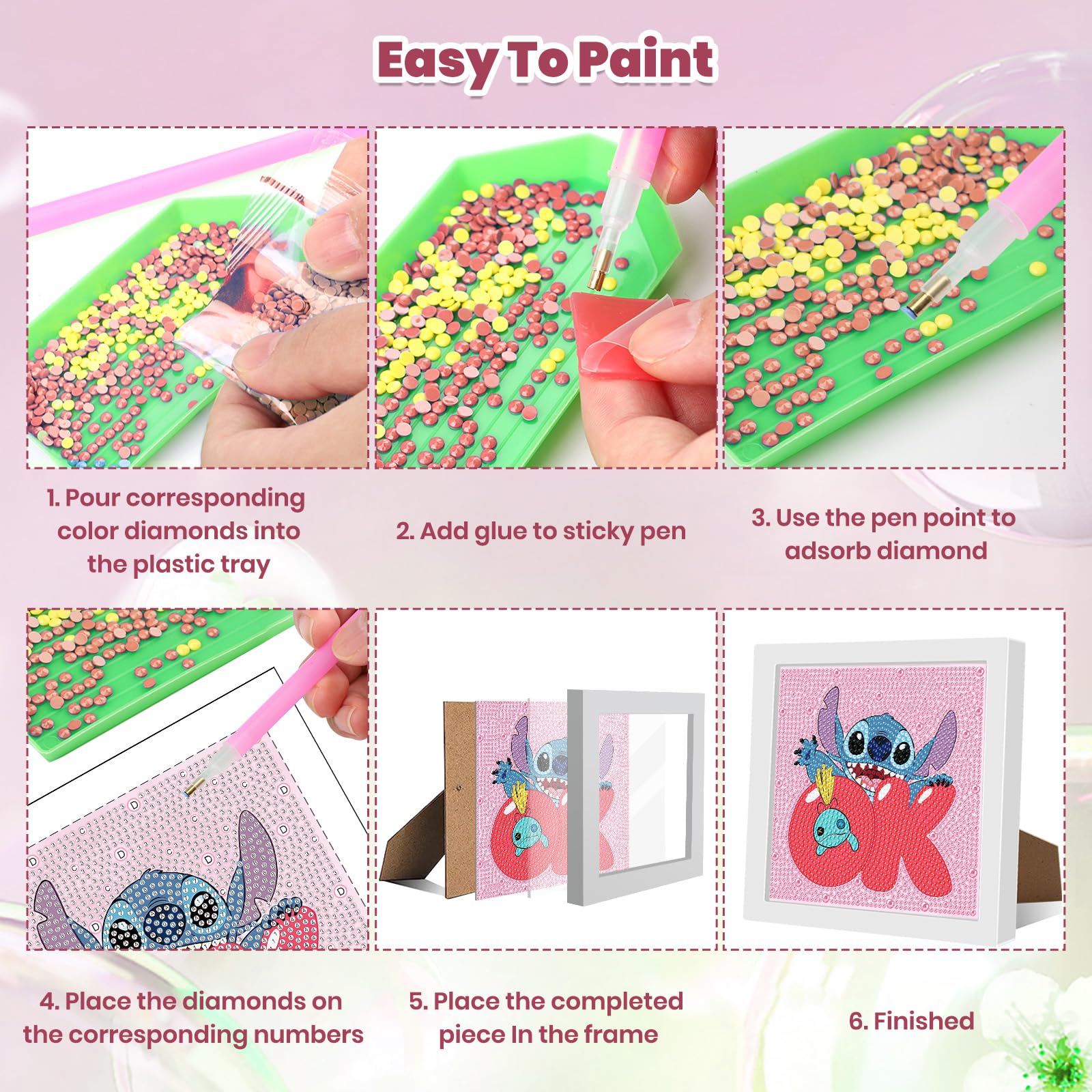 Kit De Diamond Painting 5D Pour Enfants Et Peinture Diamant Chat, Décor Kit De Diamond Painting 5D Pour Enfants Et Peinture Diamant Chat, Décor