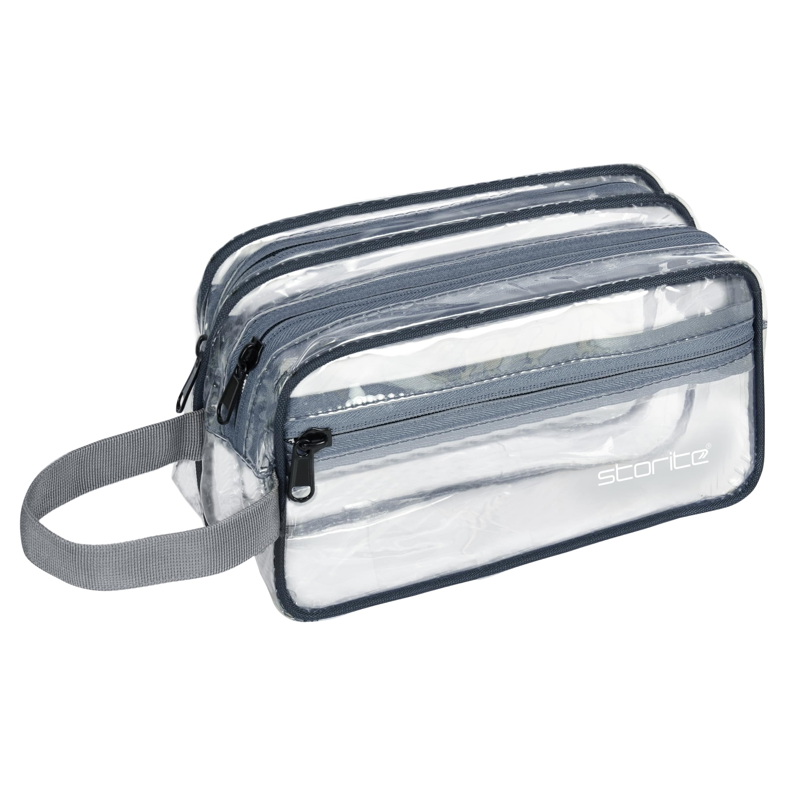 Storite 2 in 1 Travel Pouch Washbag Cosmetic Storage Bag - Grey | Suitable for travel, gym, bathroom, makeup and daily organization