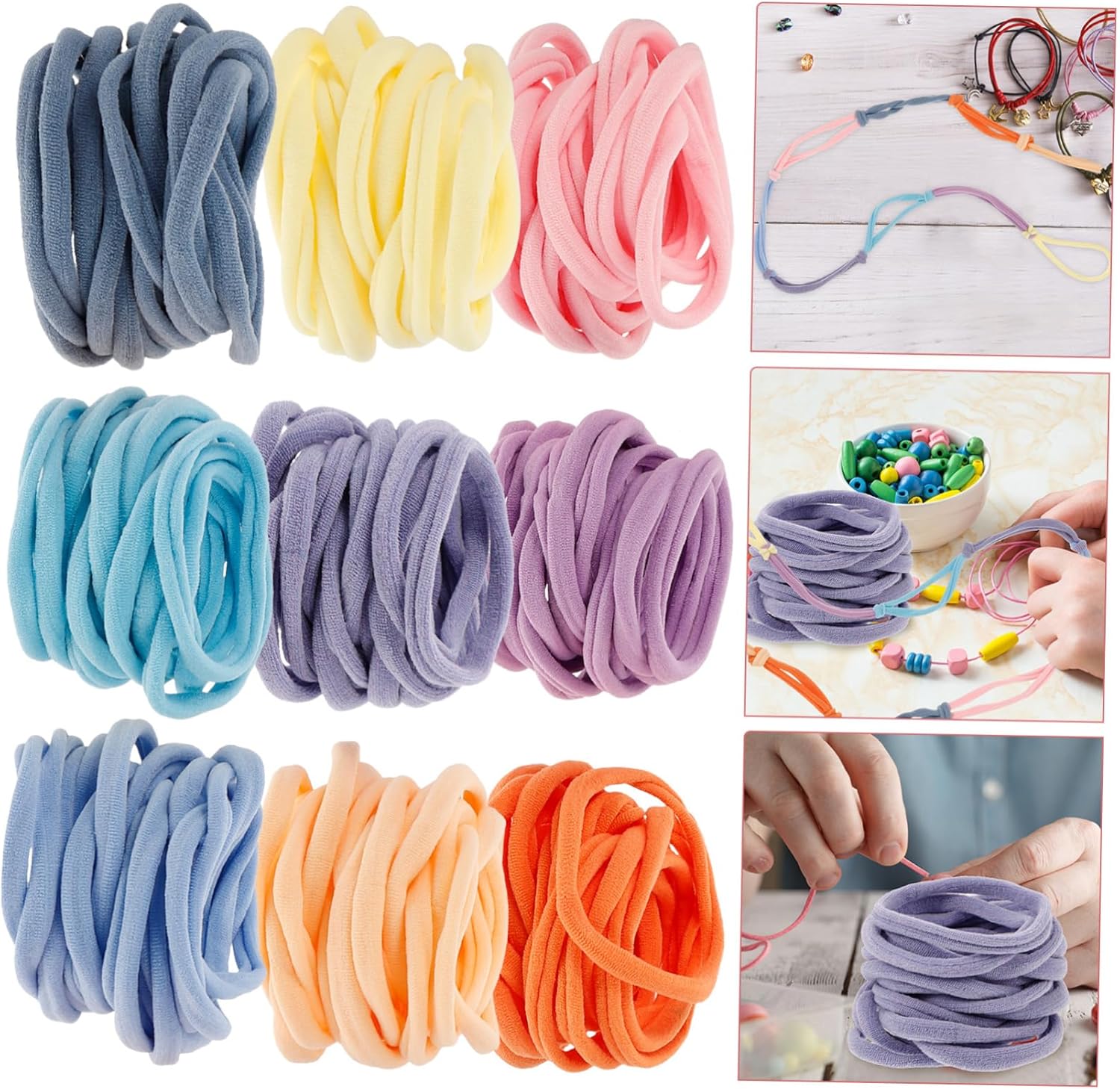 Gadpiparty 4sets 180pcs Multicolored Elastic Loom Potholder Weaving Loops DIY Craft Supplies for Beginners High Durability for Creative Projects Meaningful 180pcs*4