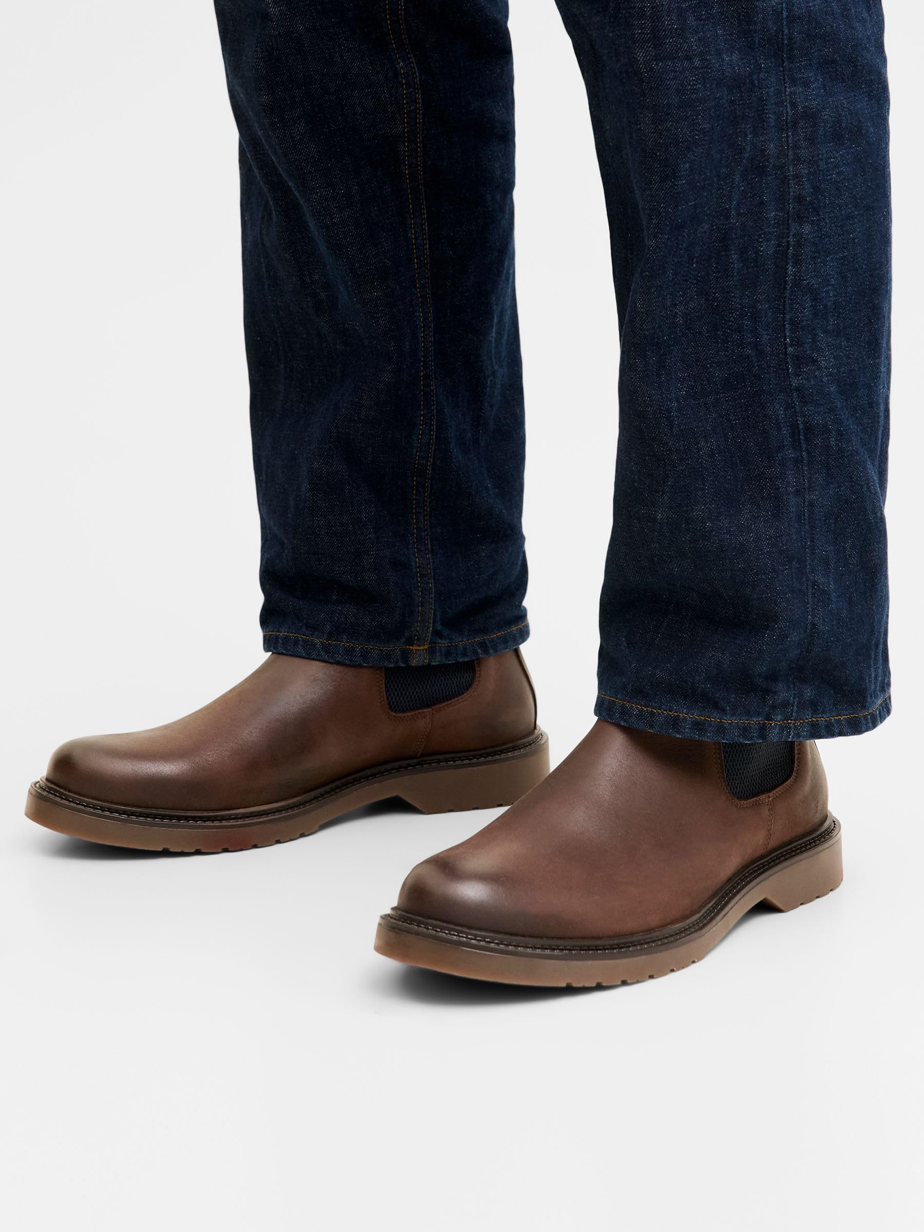 Jack & Jones Homme Jfwleyton Leather Pirate Black Bottes