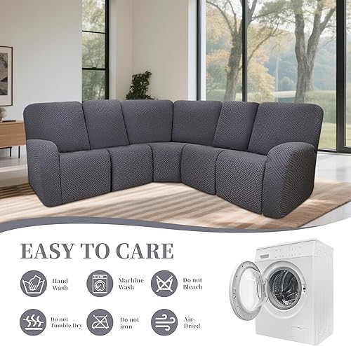 Miniatura 482 de Fundas 100% impermeables para sofá reclinable seccional, fundas para sofá reclinable en forma de L, funda para sofá seccional de esquina en forma de