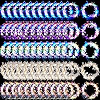 Vista 1 de Taiyin 30 diademas de plumas LED, corona iluminada, coronas de flores para mujeres, diadema que brilla en la oscuridad, para boda, recepción, Mardi