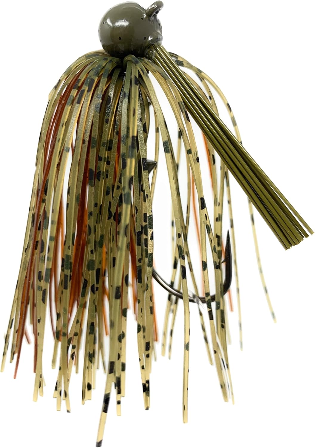 Reaction Tackle Tungsten Football Jigs for Bass Fishing - Weedless Bait Design 97% Pure Tungsten Foot Ball Jig Head Fishing Lures and Silicone Skirt - Also Pike, Walleye and Muskie and More (2-Pack)