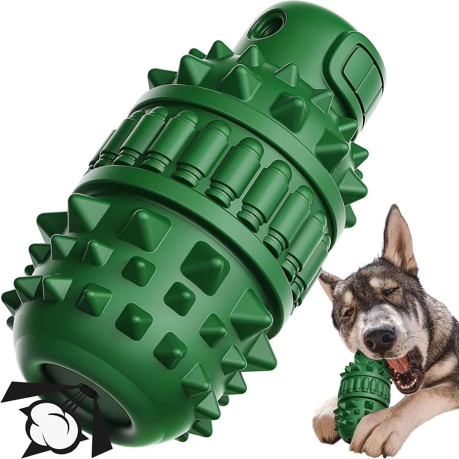 HETOO Dog Toys, Indestructible Squeaky Dog Chew Toy For Aggressive