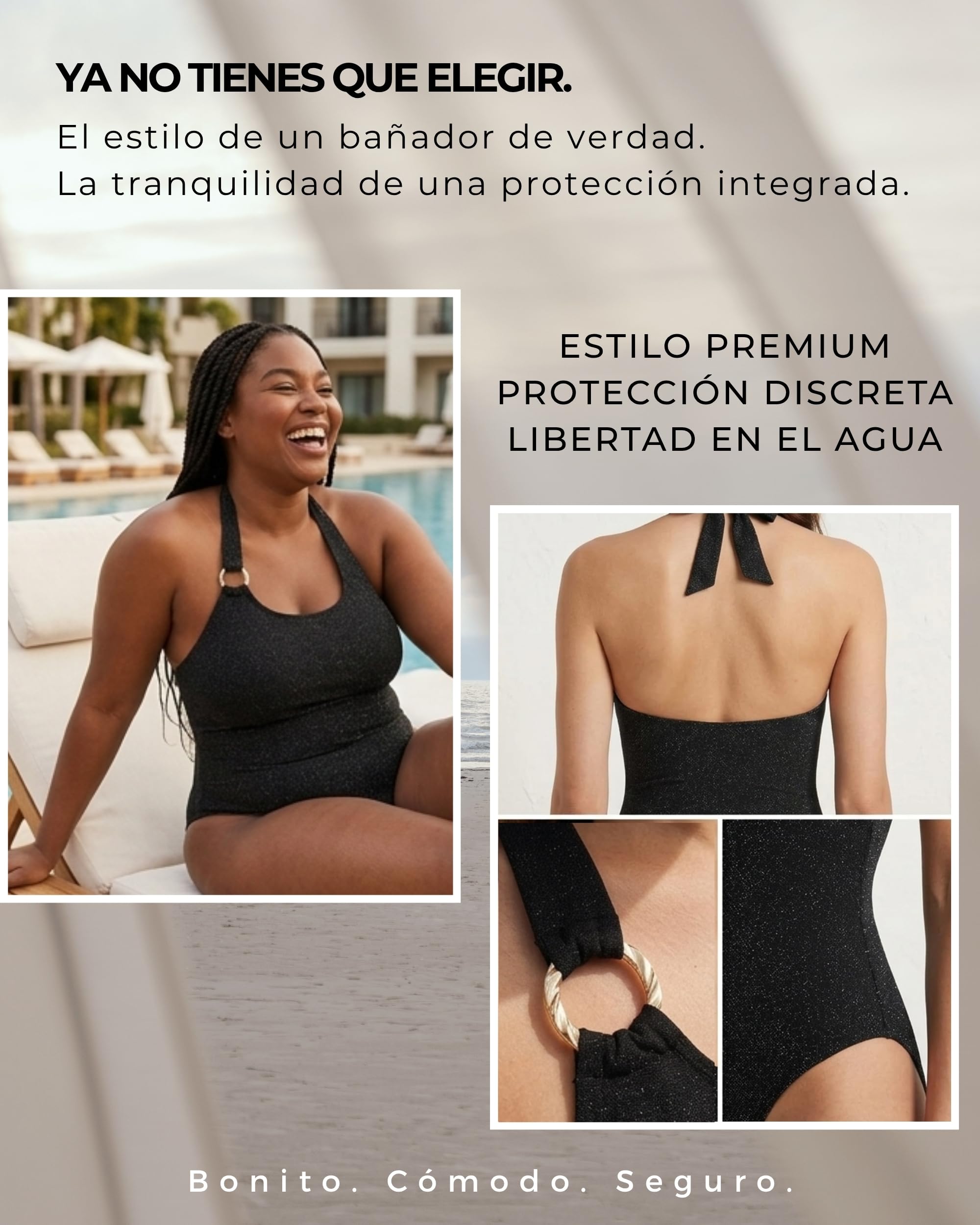 Bañador Menstrual 1 Pieza para Mujer y Niñas | Tecnología AquaSecure