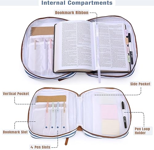 Miniatura 2 de Mr. Pen - Funda para la Biblia, funda de la Biblia con patrón de rayas, fundas para la Biblia, bolsa para la Biblia para mujeres y hombres, funda de