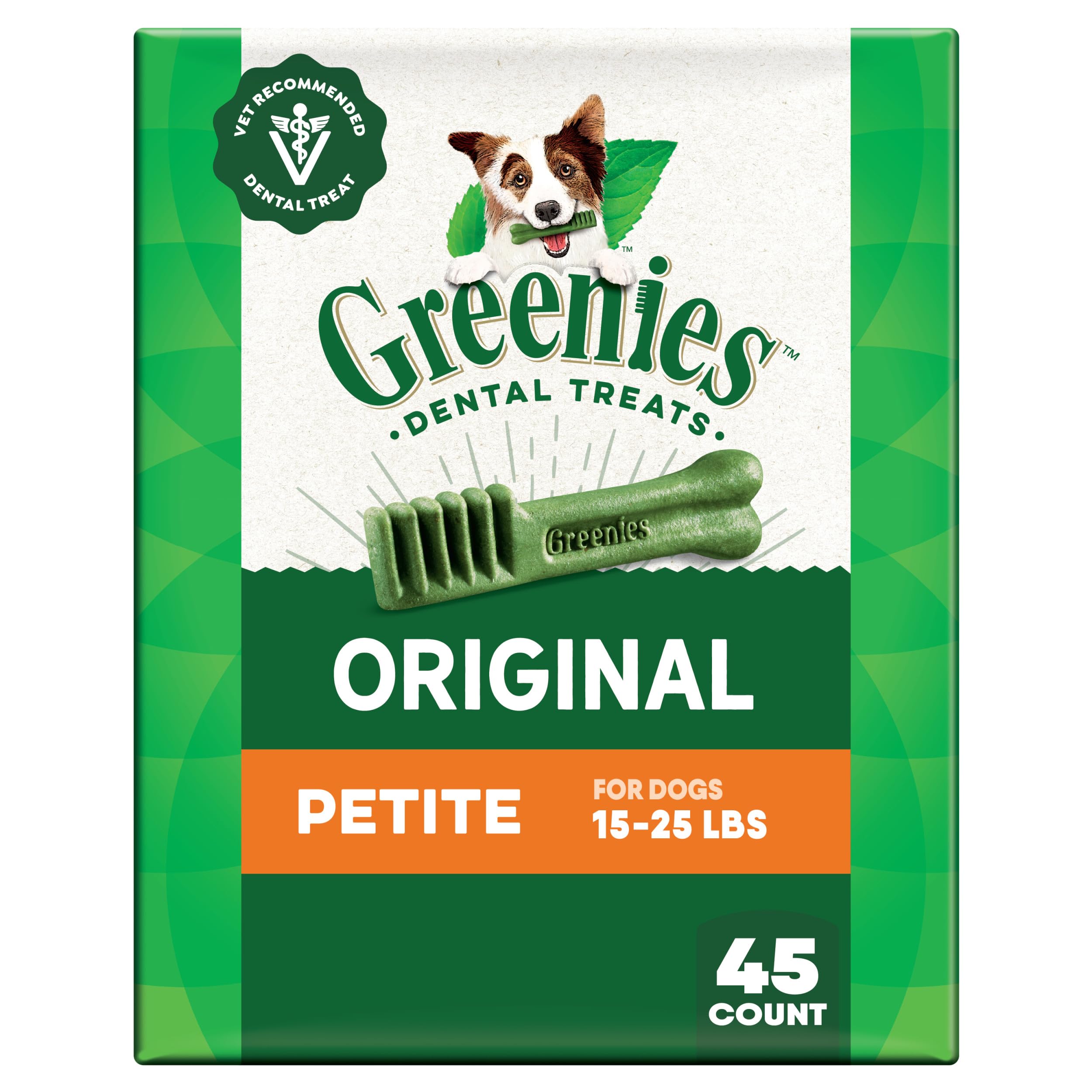 GREENIES Original Petite Dental Dog Treats, 27 oz. Pack (45