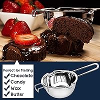 Vista 6 de Olla de doble caldera de 1000ML/1QT para derretir chocolate, juego de fabricación de velas de acero inoxidable 304 con espátula de silicona