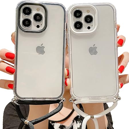 Amazon Co Jp Iphone ケース おしゃれ 韓国 スマホケース 韓国 Iphone ケース ショルダー スマホ ショルダーストラップ メンズ レディース スマホ 首掛け スマホケース ショルダー スマホショルダー クリアケース 透明 クリア Iphone 12 Iphone 12 Pro ホワイト
