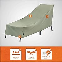 Vista 3 de Modern Leisure Basics Funda para silla tumbona de patio, tela resistente a la intemperie, protección de muebles, perfecta para terraza y porche, 76