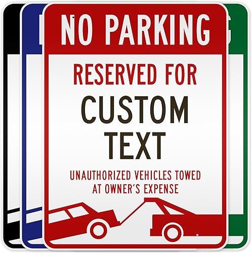 Miniatura 13 de My Sign Center - Letrero personalizado de no estacionamiento, letrero de estacionamiento reservado personalizado para negocios, 10 x 14 pulgadas,