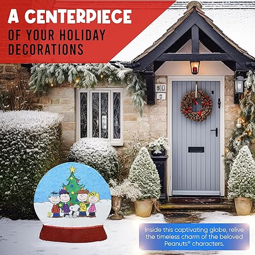 Miniatura 2 de ProductWorks Globo de nieve LED de 36 pulgadas, decoración de Navidad de cacahuetes, decoración de Navidad al aire libre, Snoopy al aire libre,