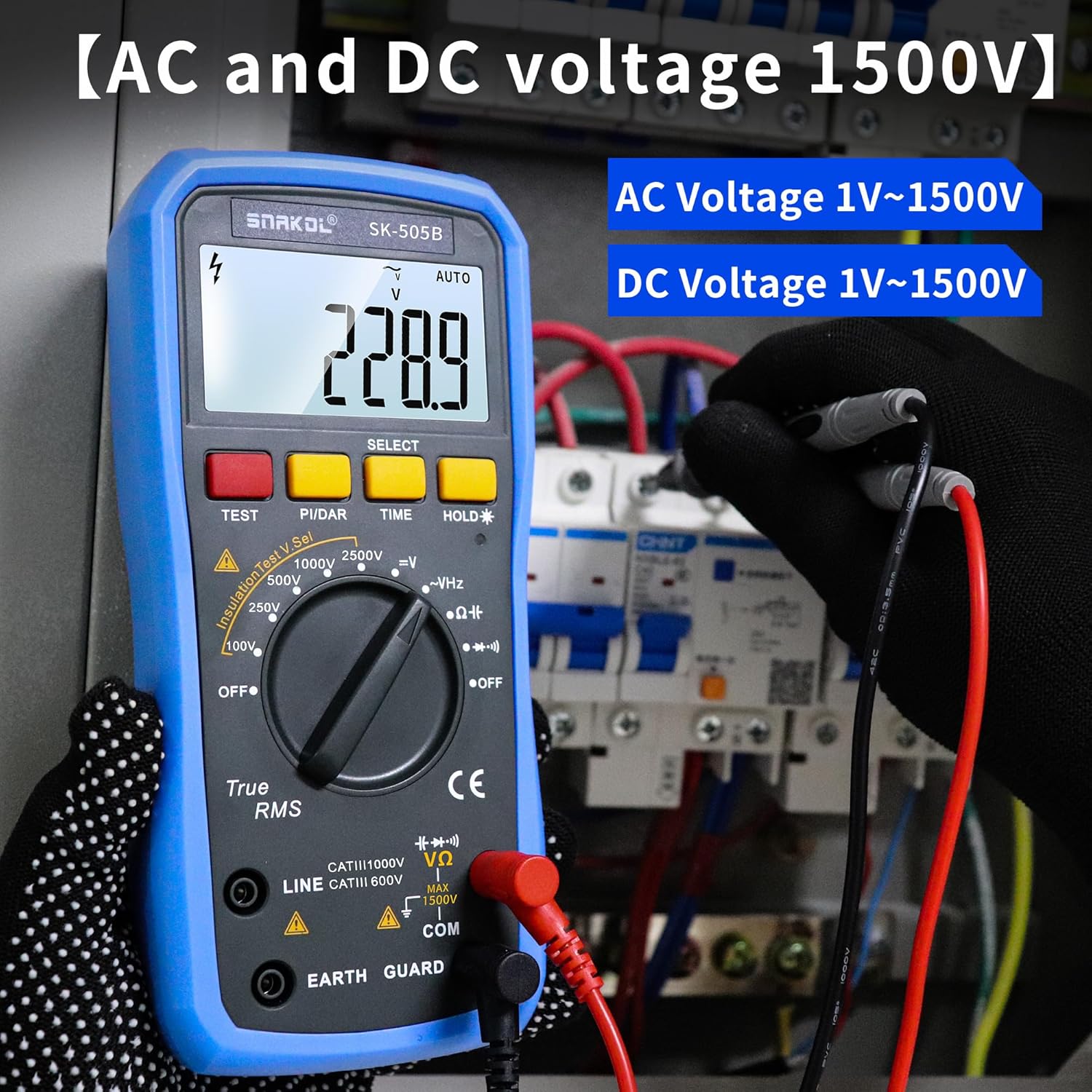 SNAKOL SK-505A measuring AC/DC voltage