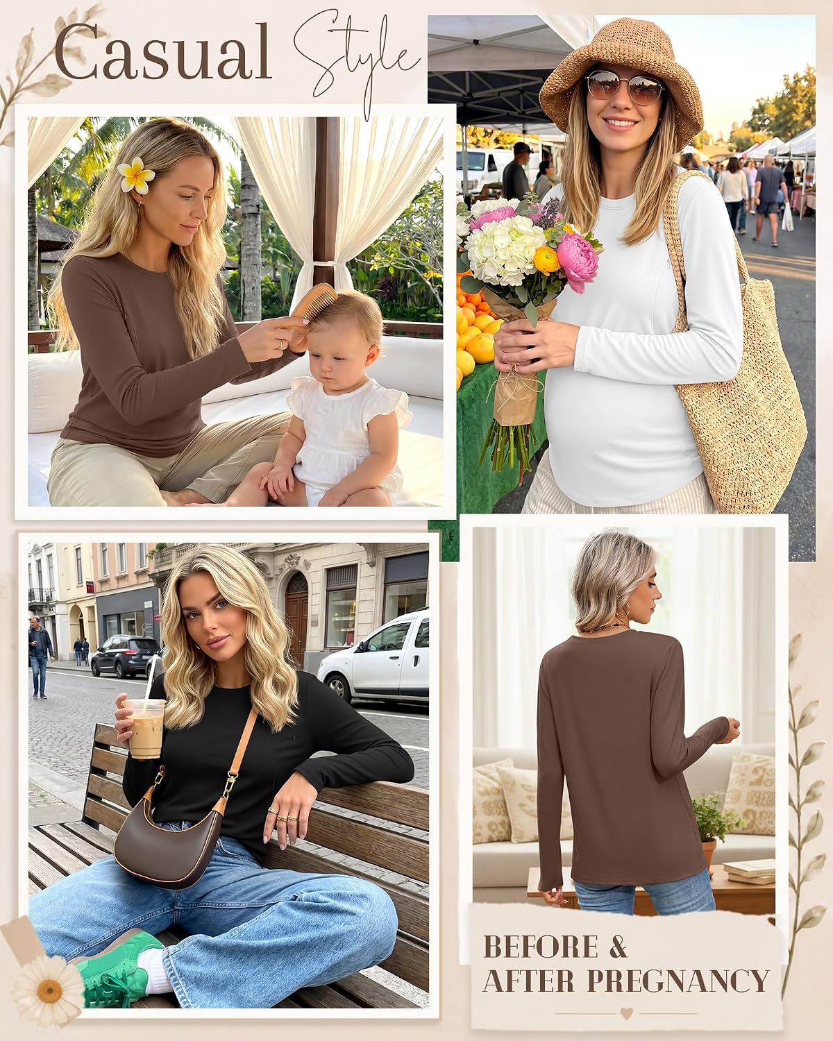 3 Pack Nursing Tops for Breastfeeding Maternity Shirts Zipper Long Sleeve Round Neck Knit Casual Nursing Clothes