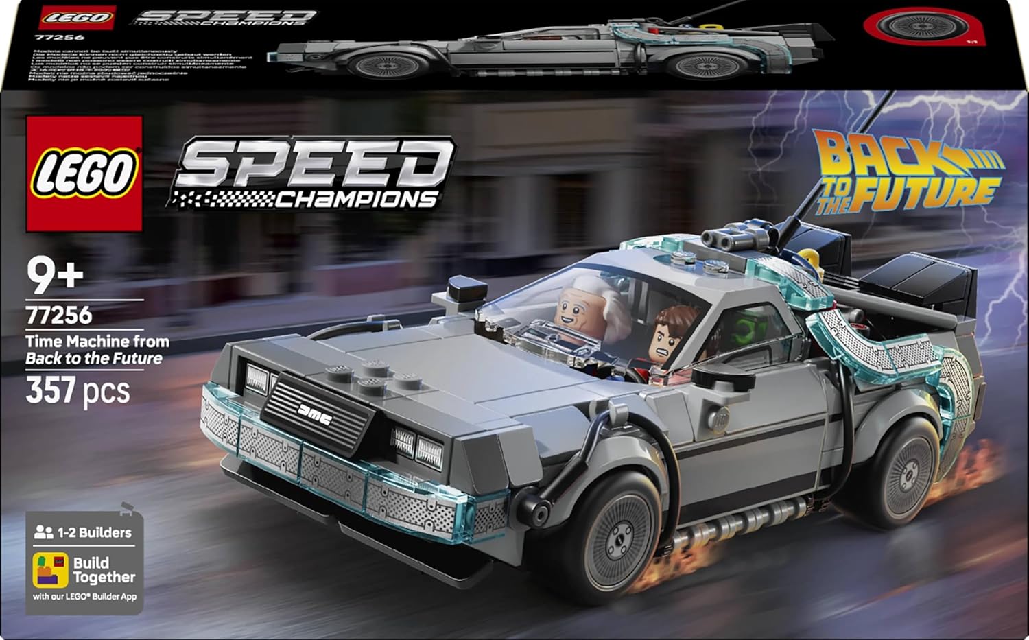 Lego Speed Champion 77256 Back to the Future Time Machine, Toy, Birthday Present, Blocks, Boys, Girls, Children, 9, 10, 11 Years, Elementary School, Vehicle, Car, Mini Car, Interior Decoration