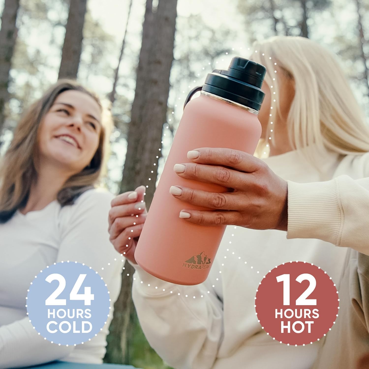 Hydrapeak 32 oz Insulated Water Bottle with Chug Lid - Reusable Leak Proof Stainless Steel Water Bottles, Double Wall Vacuum Insulation | 24 Hours Cold and 12 Hours Hot - Image 9