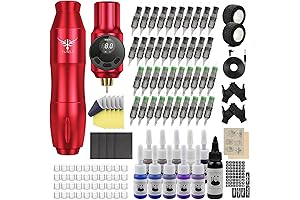 Professional Tattoo Kit for Beginners with Cordless Tattoo Gun