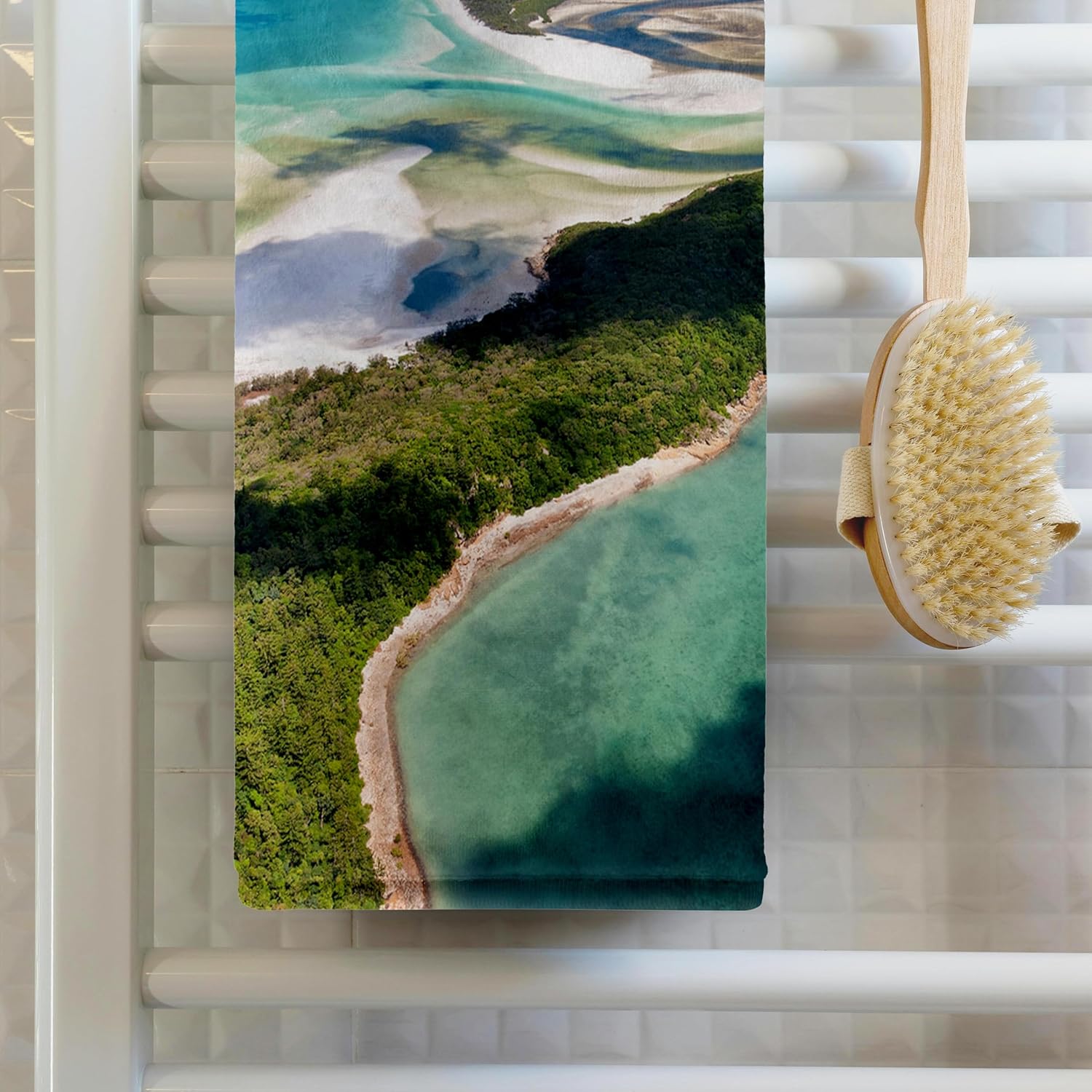 3dRose Hill Inlet Whitsunday Islands, Queensland, Australia 22x30 Bath Hand Pool Towel
