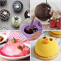 Vista 24 de Hot Chocolate Bomb Silicone Mold 2.5 Inch Sphere - Large Round Semi Sphere for Hot Cocoa Bombs, Ball and Half Dome (3Pcs Blue)