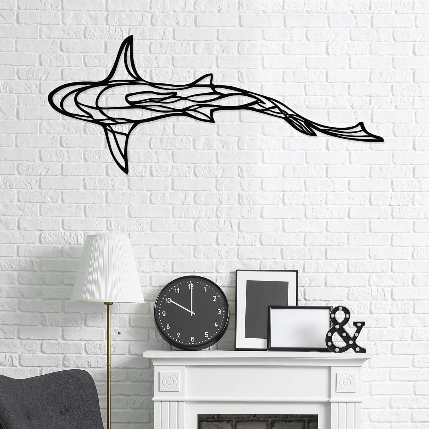 Shark Metal Wall Decor,Housewarming gift, Office modern
