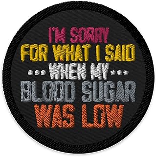 Parches bordados humorísticos para diabéticos, glucosa, insulina, enfermedad de la sangre, hipoglucemia, cetoacidosis, obesidad, diálisis, color blanco