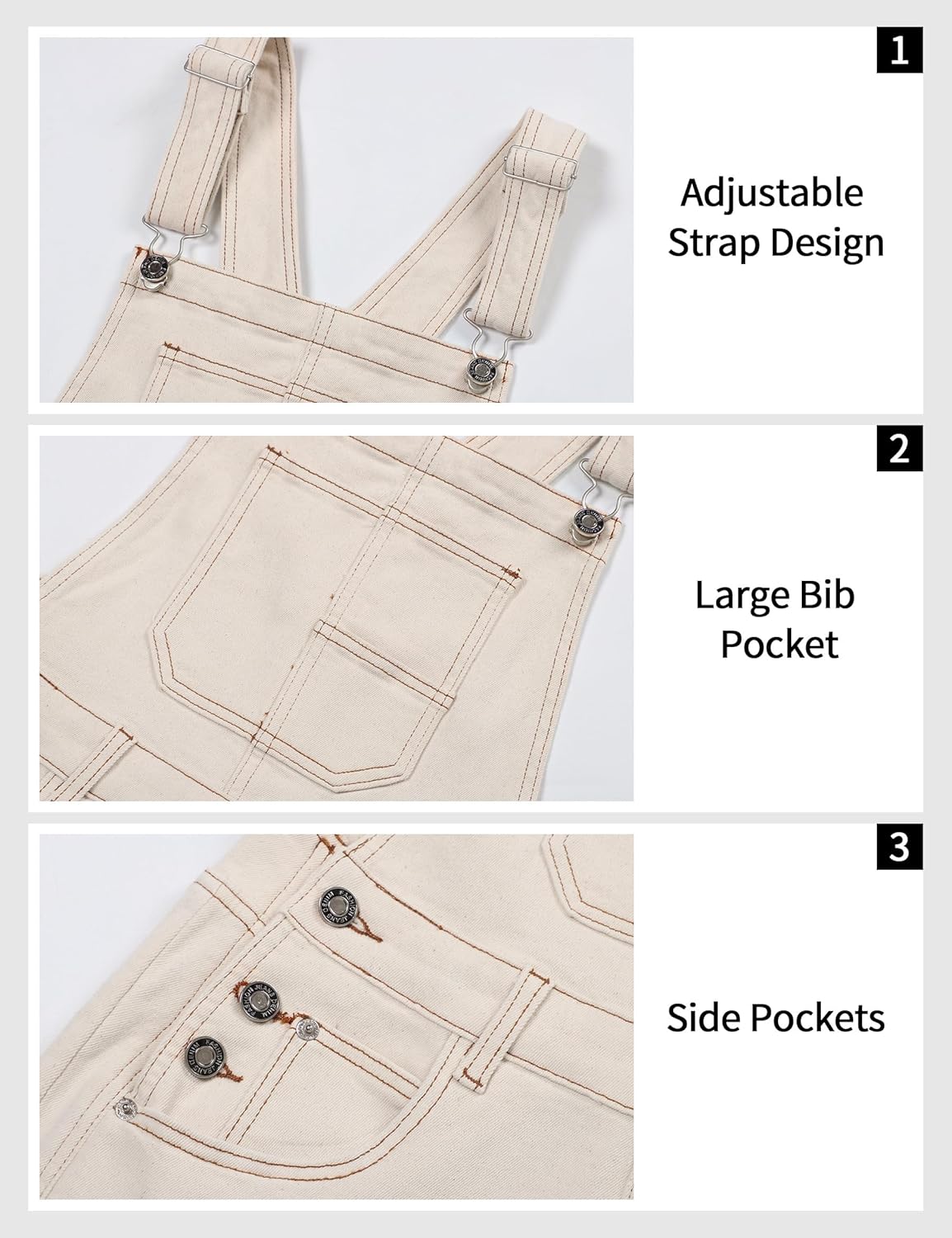 Qazel Vorrlon Denim Overalls for Women Barrel Wide Leg Bib Baggy Jeans Adjustable Denim Romper Stretch Jumpsuit Y2K Pants - Image 5