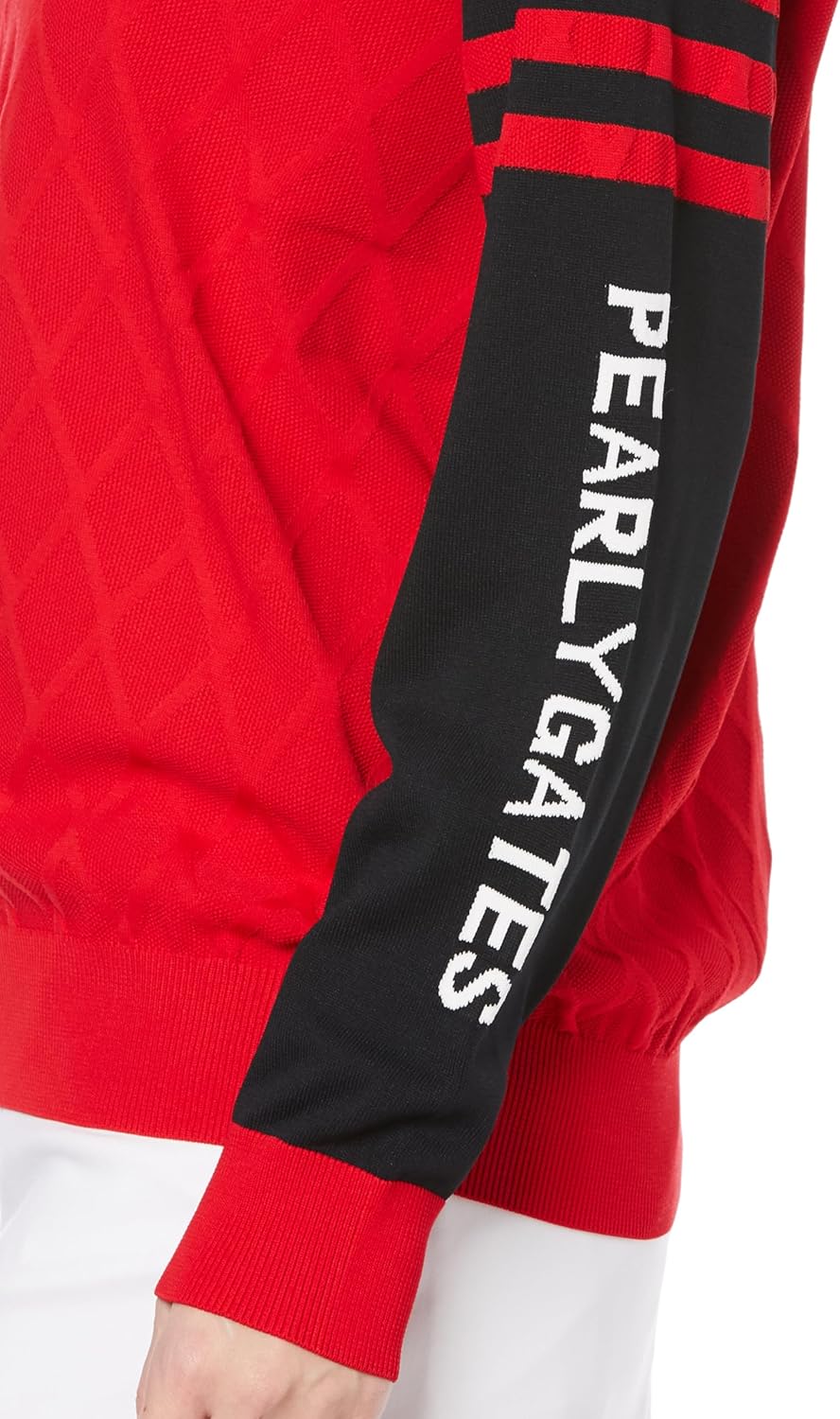 PEARLYGATES 055-4270902 定価33,000円 新品タグ付 パーリーゲイツ] レディース クルーネックニット (アーガイル柄・薄手