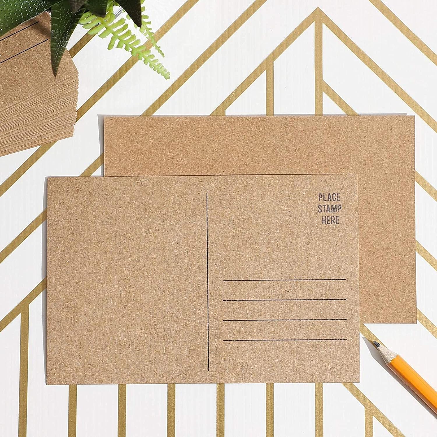 Office Supplies Postcards Sustainable Greetings Blank Kraft Mailable