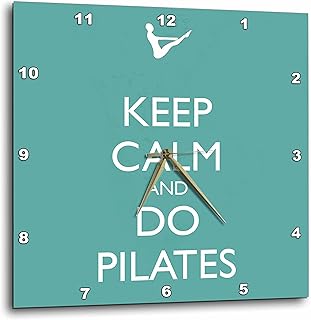 3dRose DPP_159560_3 Keep Calm and Do Yoga Workout Pilates Instructor Wall Clock, 15 by 15-Inch