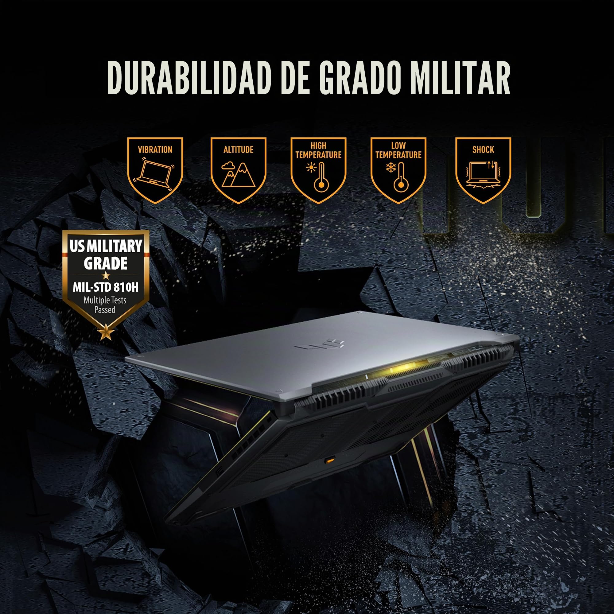 ASUS TUF Gaming F16 - Laptop para juegos, pantalla FHD+ de 40.6 cm, 144Hz, IPS nivel 16:10, Intel Core 5 210H, NVIDIA GeForce RTX 4050, 16GB DDR5, 512GB PCIe Gen4 SSD, Wi-Fi 6, Win11 Home, FX607VU-SS5