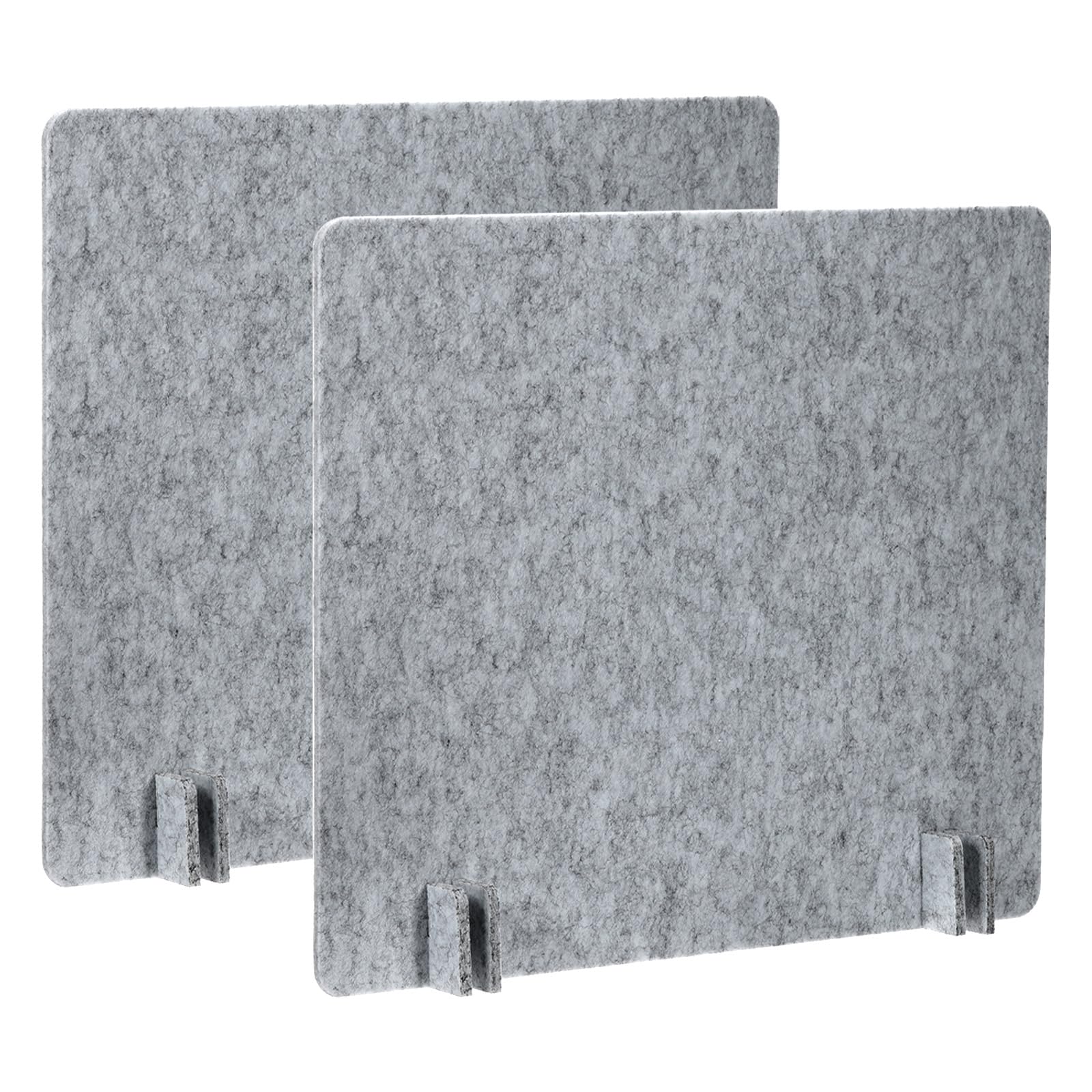 PATIKIL Desk Divider, 2 Set 24 x 24 Inch Acoustic Freestanding Desk Divider Desk Privacy Panel with 8 Pcs Support Feet for Library Office Workstation,