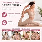 DrBash Wearable Breast Pump S21 | Hands-Free, Portable, Cordless and Double Electric Breast Pump | Smart LED Display, 3 Modes and 12 Levels | Quiet, Leak-Proof and BPA-Free | Beige, 2 Pack