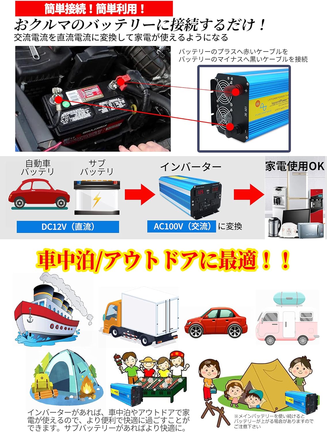 インバーター 正弦波 12v キャンプ 交流 50 自動車 キッチンカー キャンピングカー カーインバーター 緊急 防災用品 00w Dc 車中泊グッズ Ac Lvyuan スマホ充電 アウトドア 100v 直流 60hz切替 最大4000w インバーター 正弦波 12v キャンプ 交流 50 自動車 キッチンカー キャンピングカー カーインバーター 緊急 防災用品 00w Dc 車中泊グッズ Ac Lvyuan スマホ充電 アウトドア 100v 直流 60hz切替 最大4000w
